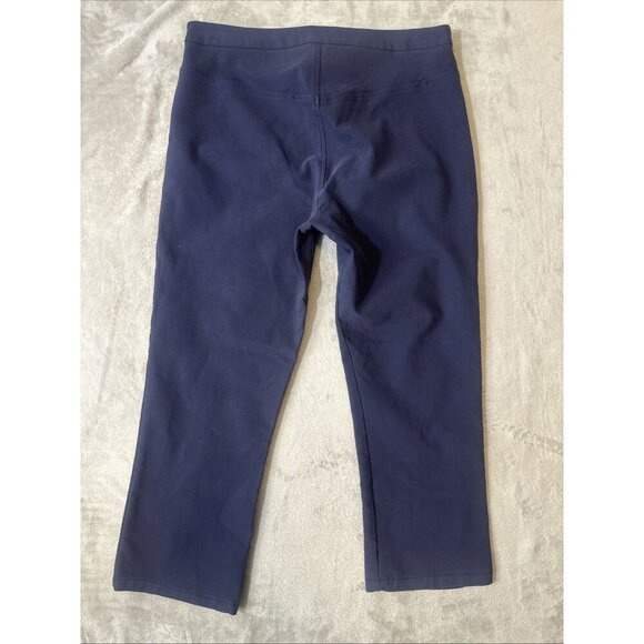M.M. LaFleur Foster Pants Size 12 Navy Blue Stretch Work Trousers Slim Ankle - Picture 8 of 14
